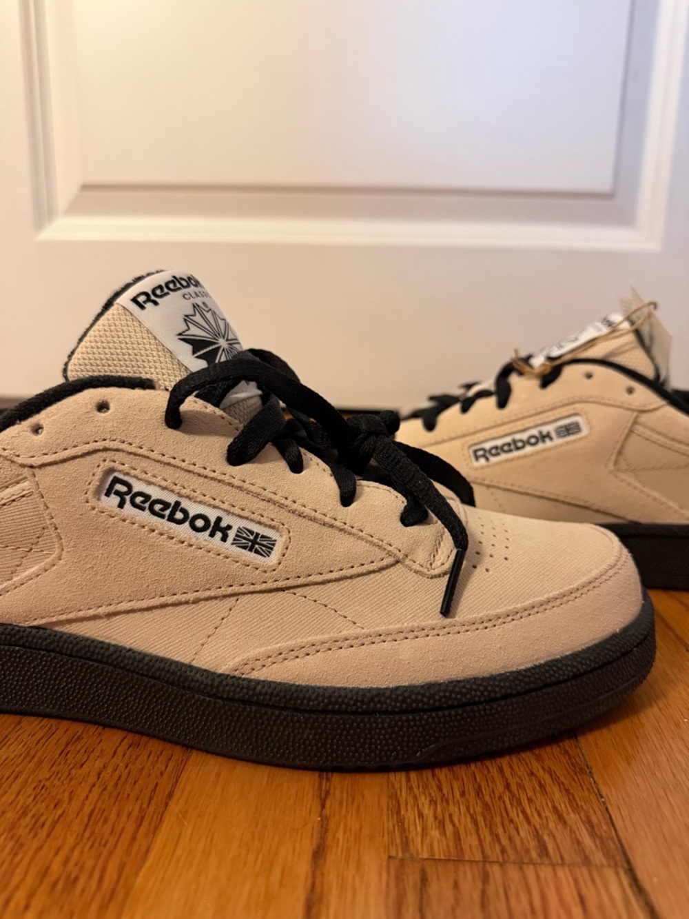 Reebok Beige and Black Low-Top Sneakers - Picture 2 of 5